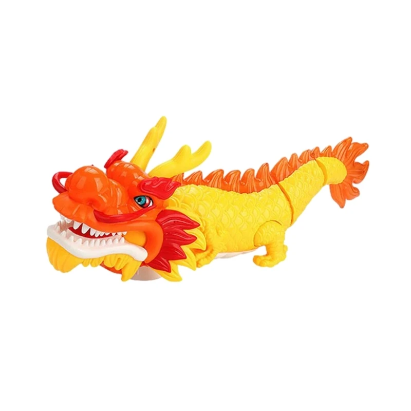 Dance Dragon Electronic Toy Action Figure Moving & Walking Robot Chinese Dragon Realistic Plastic Model Kids Boys Girls