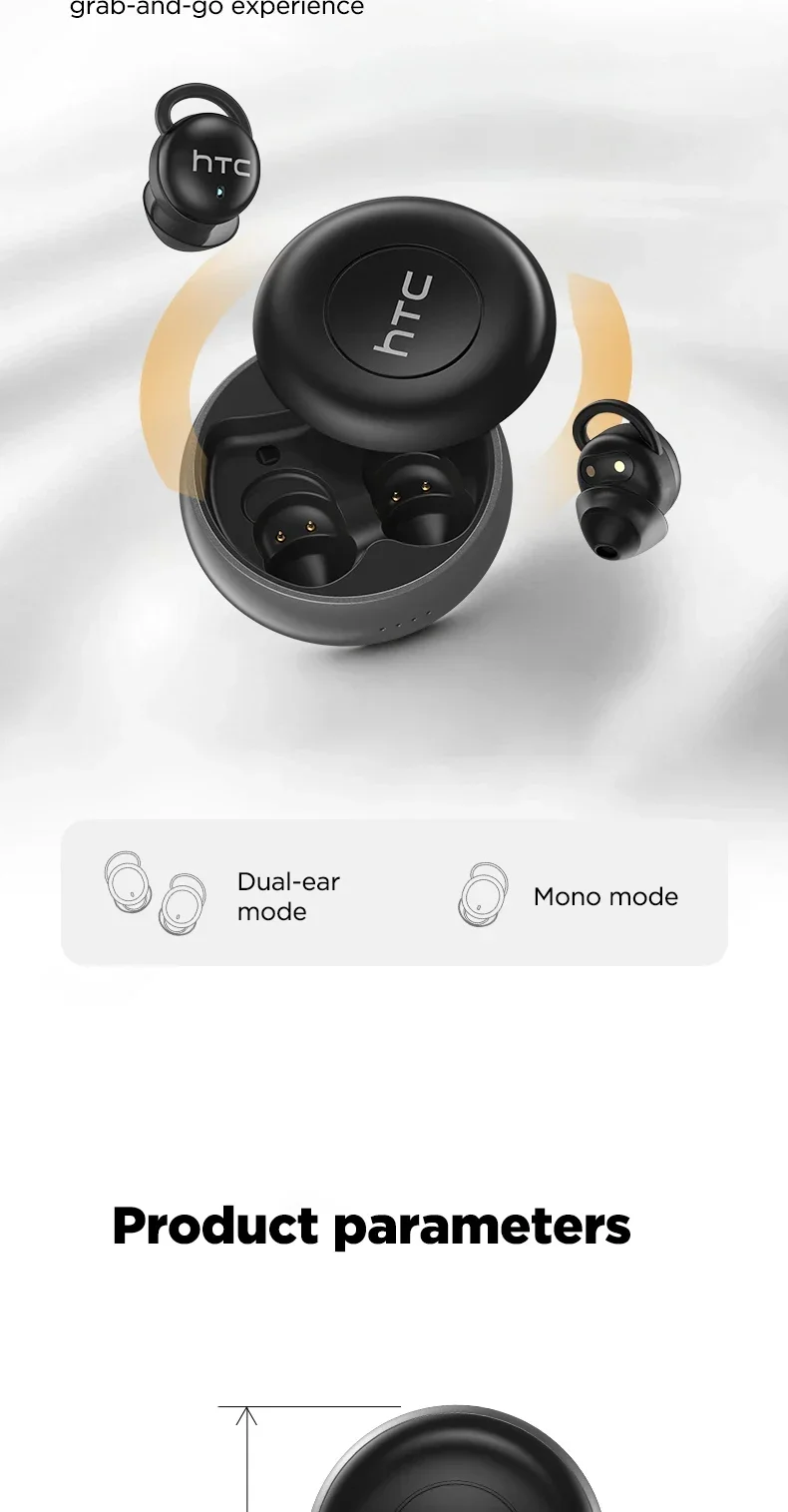 HTC NE91 Ohrhörer Schlafgeräuschunterdrückende Ohrstöpsel Kopfhörer Dual-ANC-Headsets Sicheres Tragegefühl Bluetooth HiFi-Audio für Musik – Detail 13