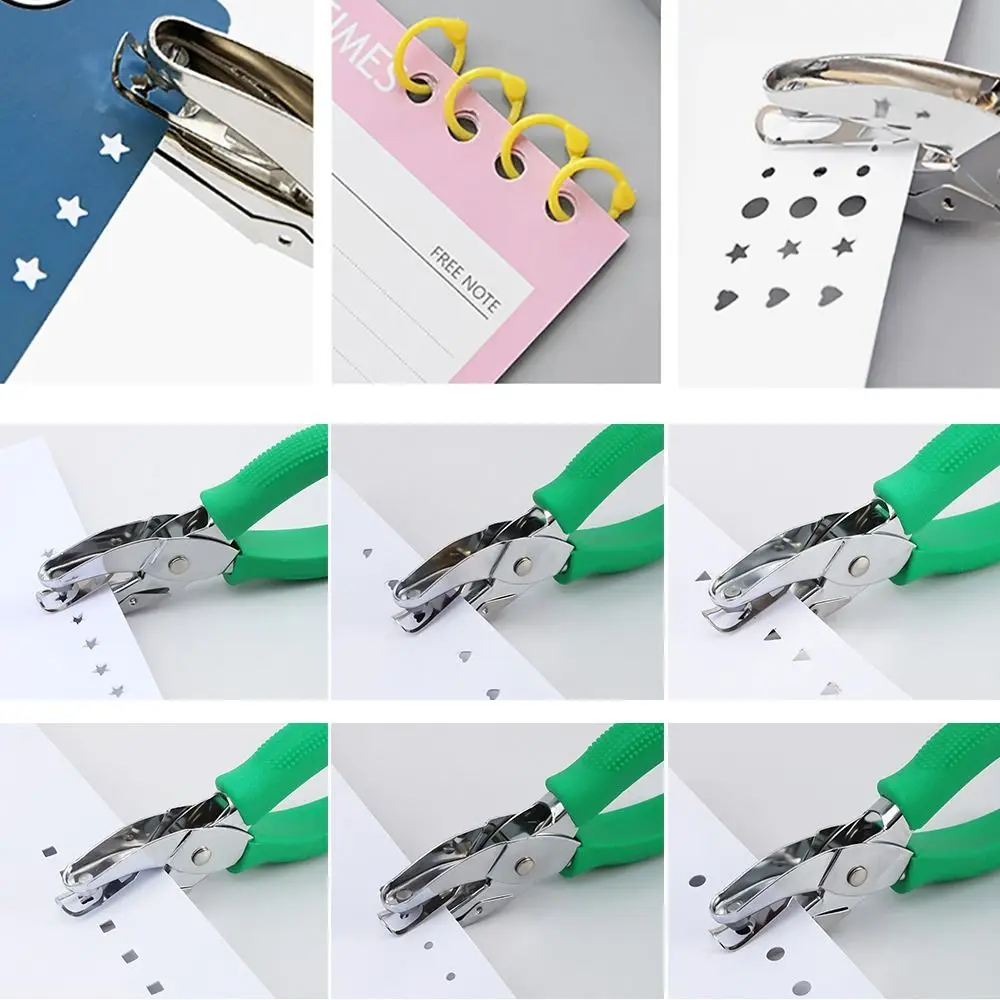 

Single Hole Heart/Round/Pentagram/Triangle/Square DIY Paper Shaper Cutter Scrapbooking Punches Embossing Device Hole Punch