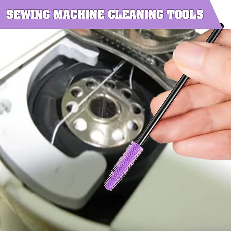 20Pcs Sewing Machine Cleaning Brushes, Reusable Silicone Bristles Cleaning Brushes For Sewing Machine Internal