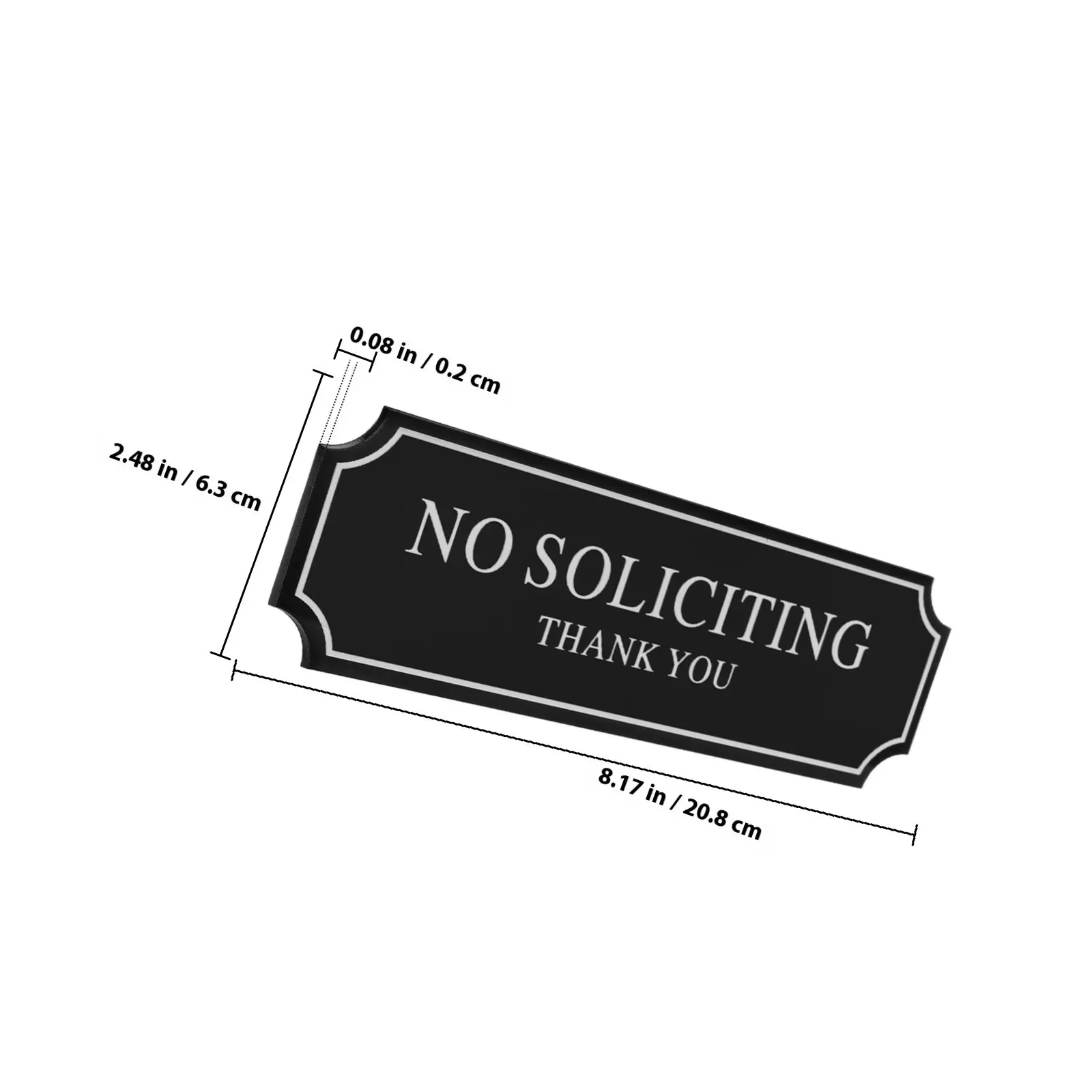 Acrylic No Soliciting Door Sign Heavy Duty Wear Resistant Household Front Door Yard Garden Decorative Thank You Sign for Home