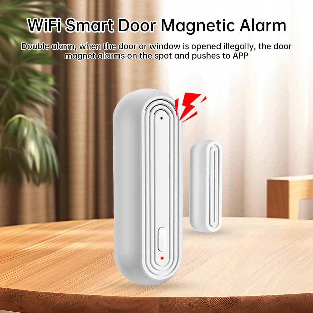 

Tuya WiFi Smart Door Magnetic Alarm Smart Life Open Closed Detector Sensor Compatible With Alexa Google Smart Life Alarm