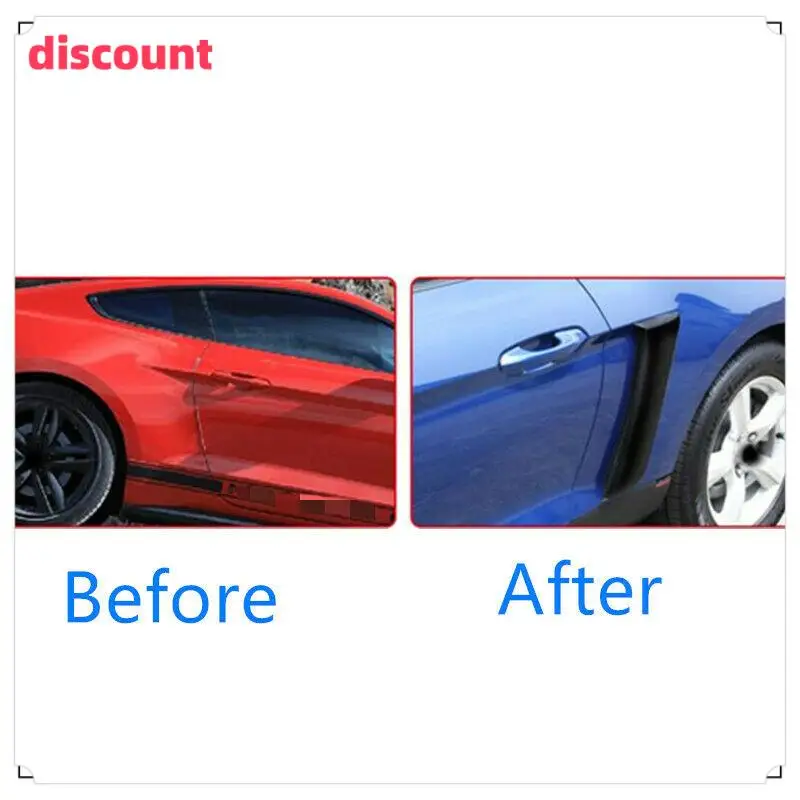 

Excellent-Car Rear Side For Fender Door Scoops Frame Cover For Ford Mustang GT350 Style 2015-2018 Fender Scoops Cover