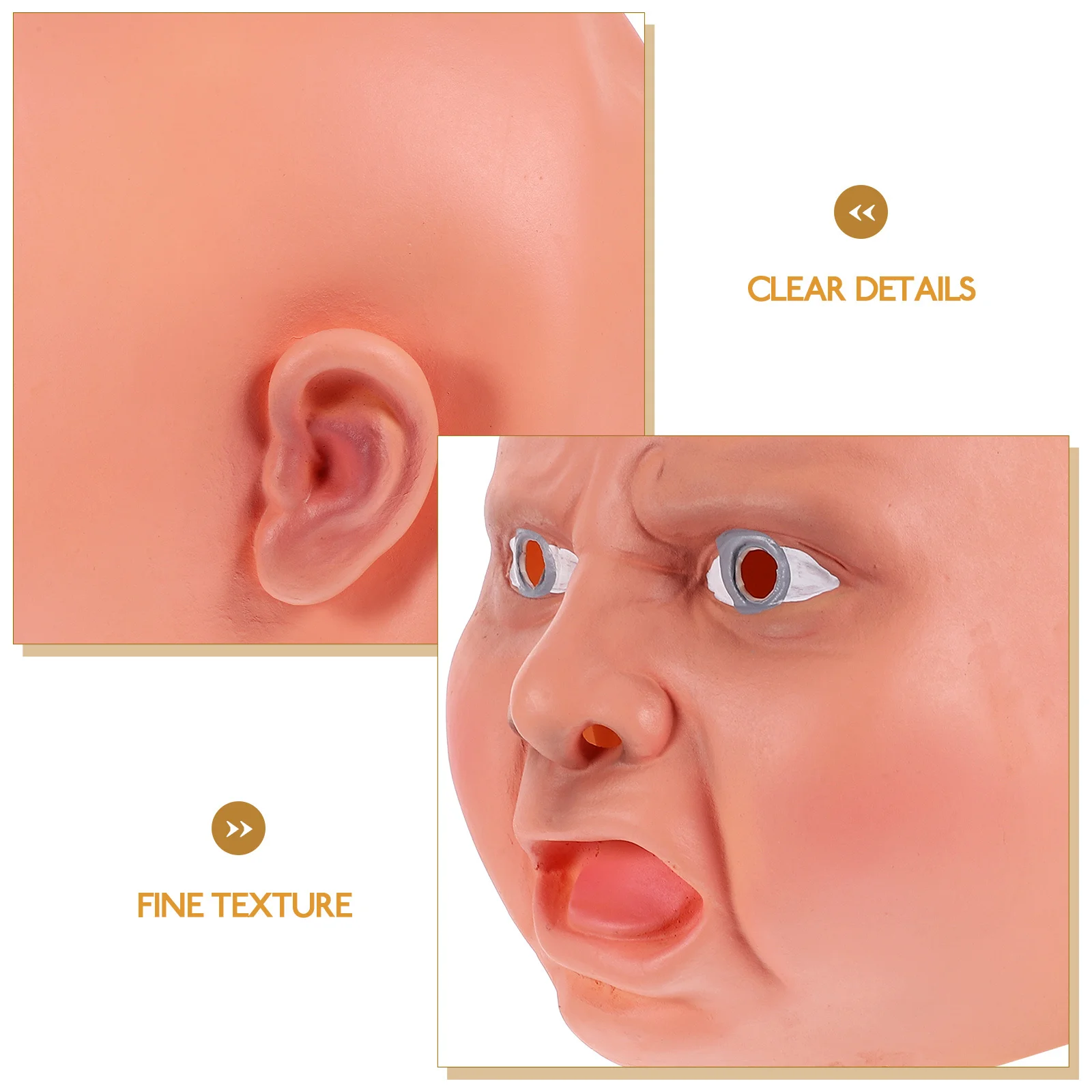 

mask Fits Most Head Sizes Comfortable No Smell for Halloween Cosplay Festival Party Costume Accessory