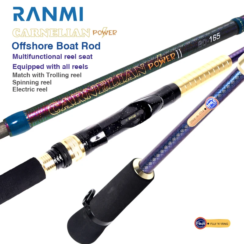 

RYOBI RANMI CARNELIAN 50# Multifunctional Reel Seat Equipped With All Reels Boat Rod for Saltwater Fishing