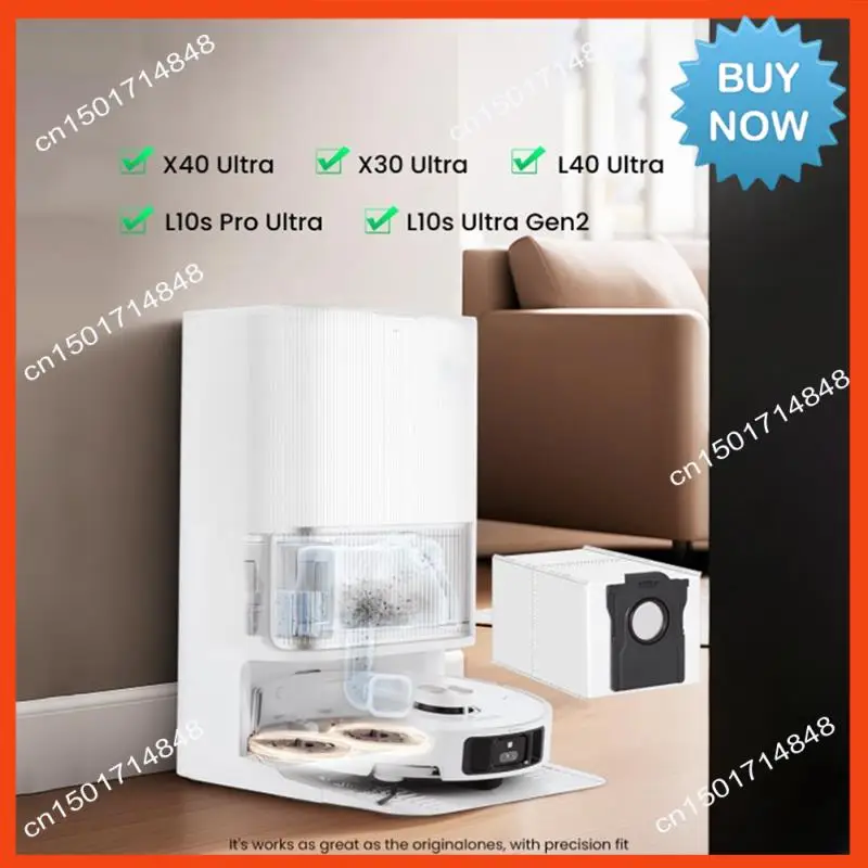 BISM 12 шт. 3,2 л большой одноразовый мешок для пыли для пылесоса Dreame X40 Ultra/X30 Ultra/L40 Ultra/L10s Pro Ultra/L10s Ultra Gen2