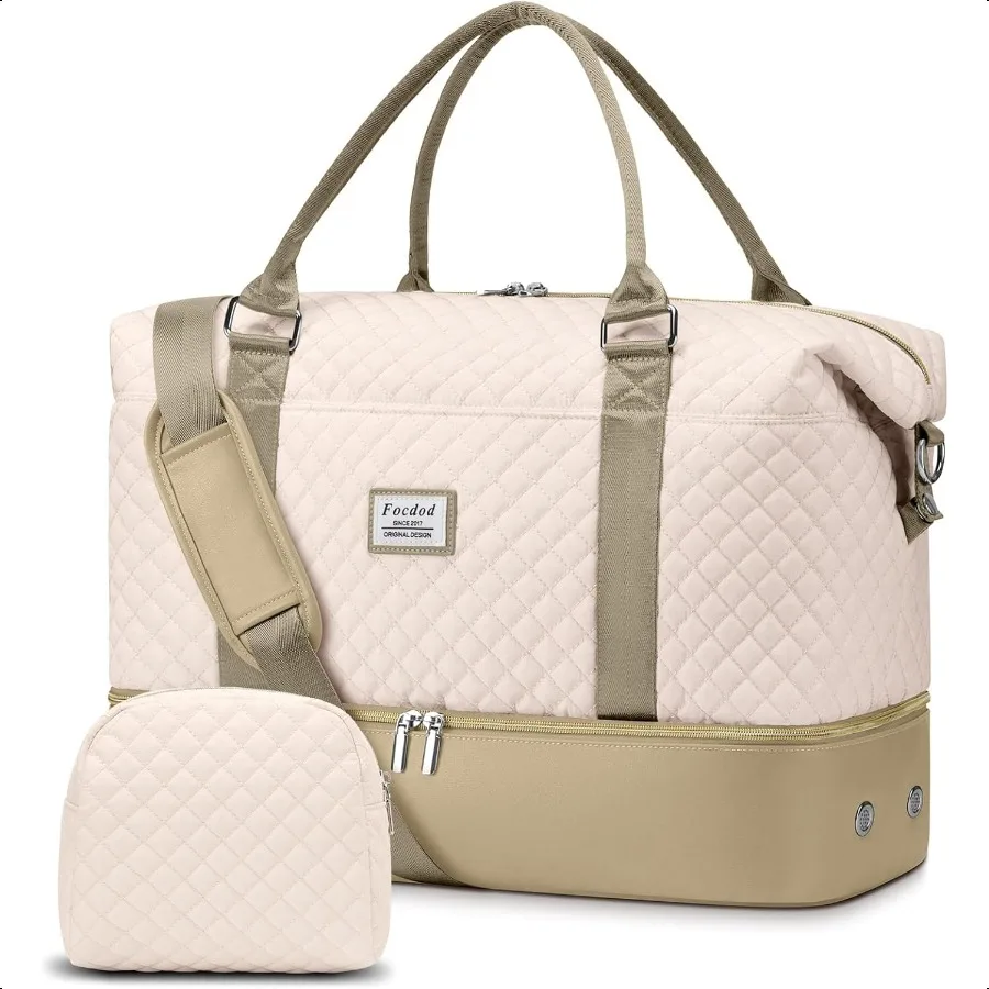 

Travel Weekender Duffle Bags for Women: Overnight Bags with Shoe Compartment Large Carry on Weekend Bag with Toiletry Bag Wet P