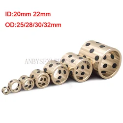 1Pcs Wear-resisting Brass Bearing Bushing Oil Self-lubricating Copper Sleeve Bearing ID 20/22mm*OD25/28/30/32mm