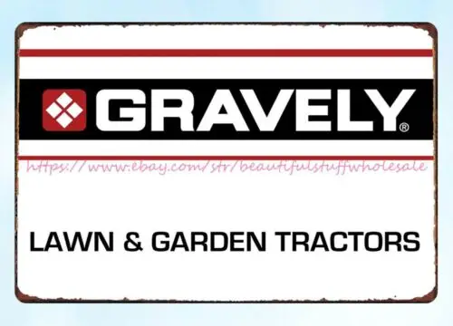 man cave wall decals GRAVELY LAWN AND GARDEN TRACTOR metal tin sign