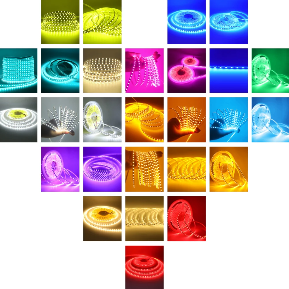 رقيقة جدا 5 مللي متر PCB LED قطاع ضوء 12 فولت 24 فولت 5 متر 10 متر 2835 120 المصابيح/م 13 ألوان RA85 شريط مرن الشريط ديكور المنزل الخلفية