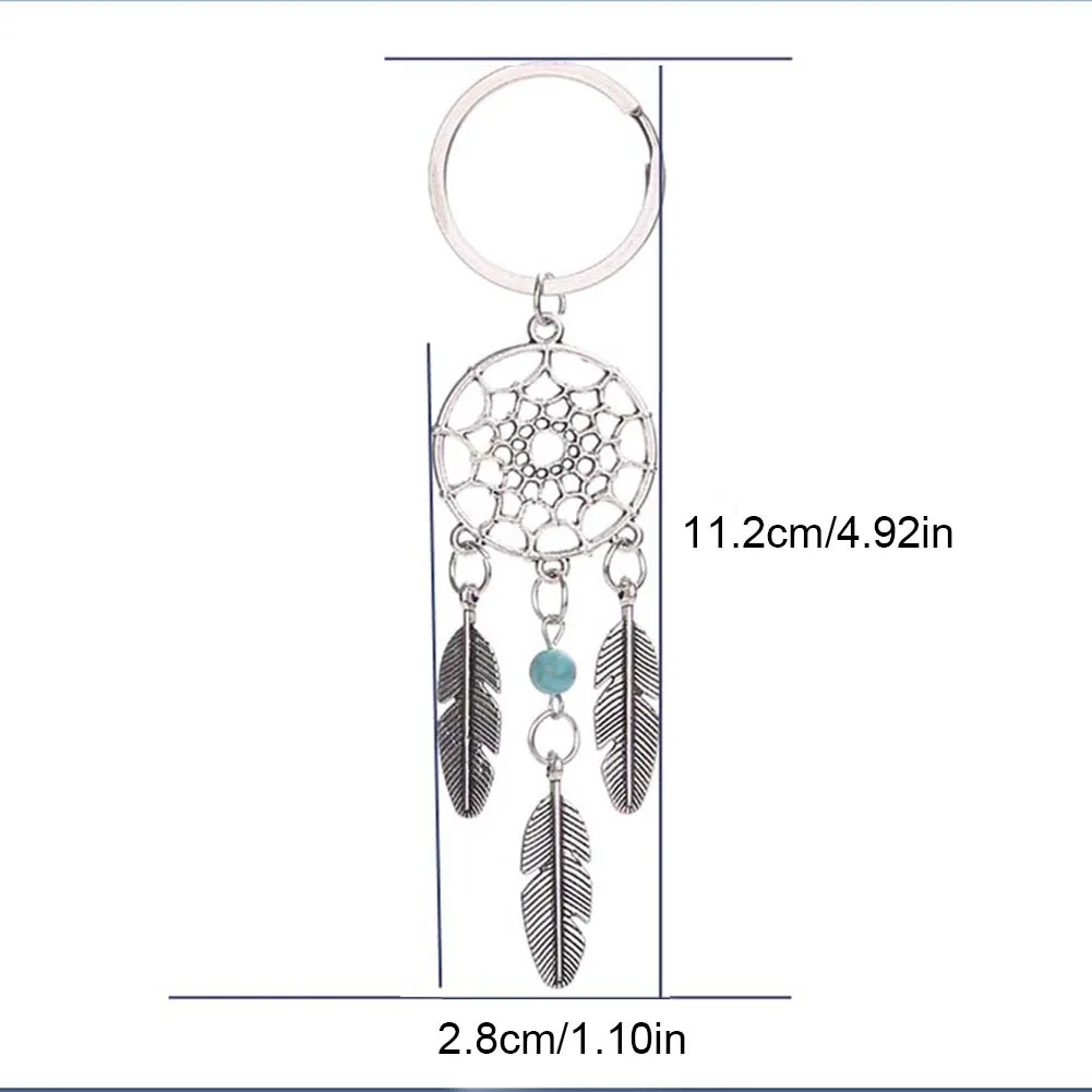 Dreamcatcher Metal Feather Dream Catcher Key Chain Keyring Women Vintage Charm Fashion Bohemian Indian Style Keychain New