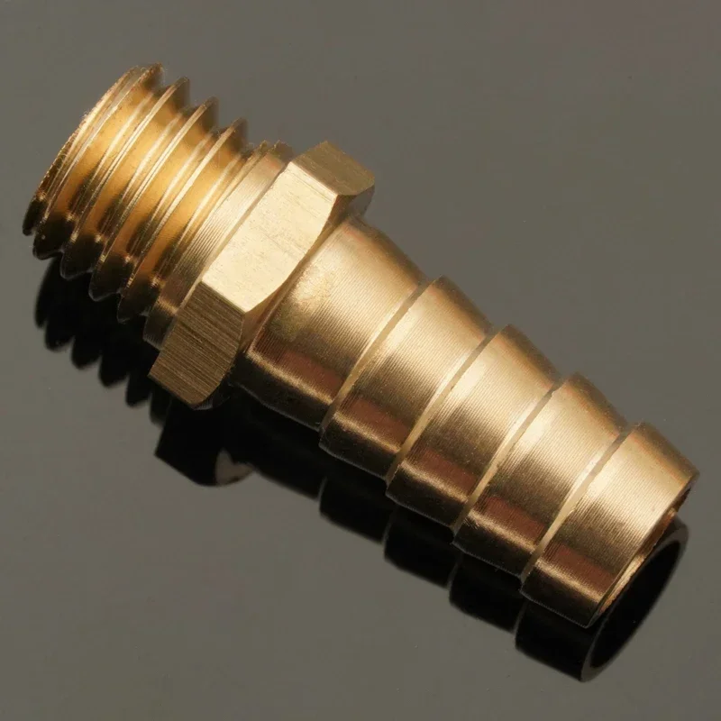 

Brass Pipe Fitting 6mm-16mm Hose Barb Tail M8 M10 M12 M14 Metric Male Thread Connector Joint Copper Coupler Adapter