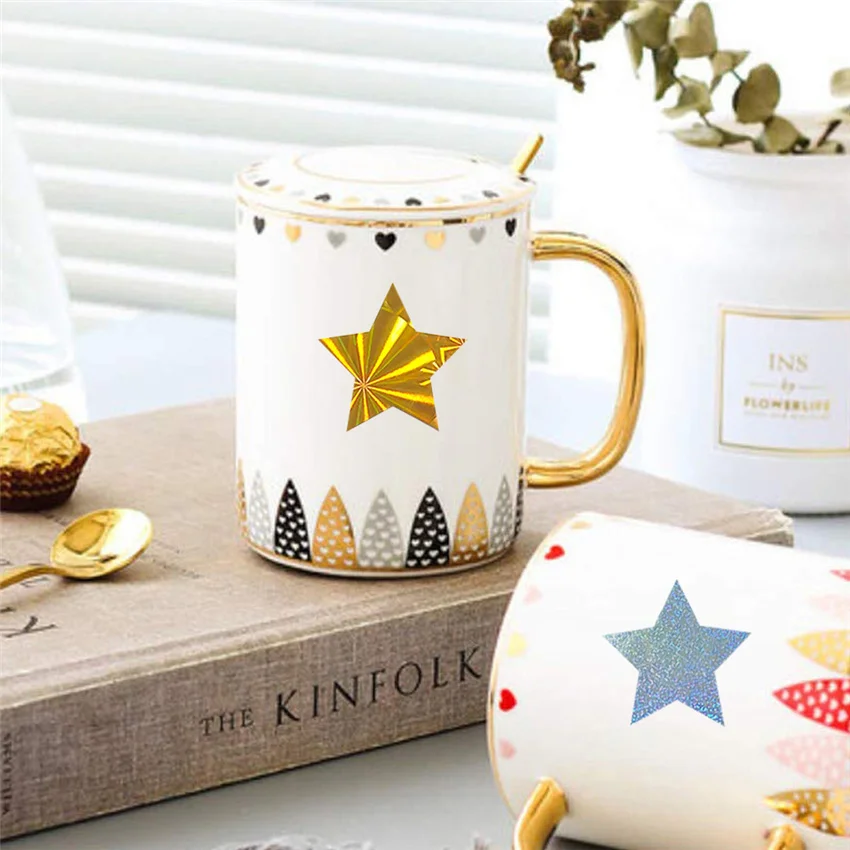 500pcs Colorful Star Stickers Glitter Seal Labels Scrapbooking Sticker Reward Sticker for Kid Candy Bag Gift Box Seal Sticker