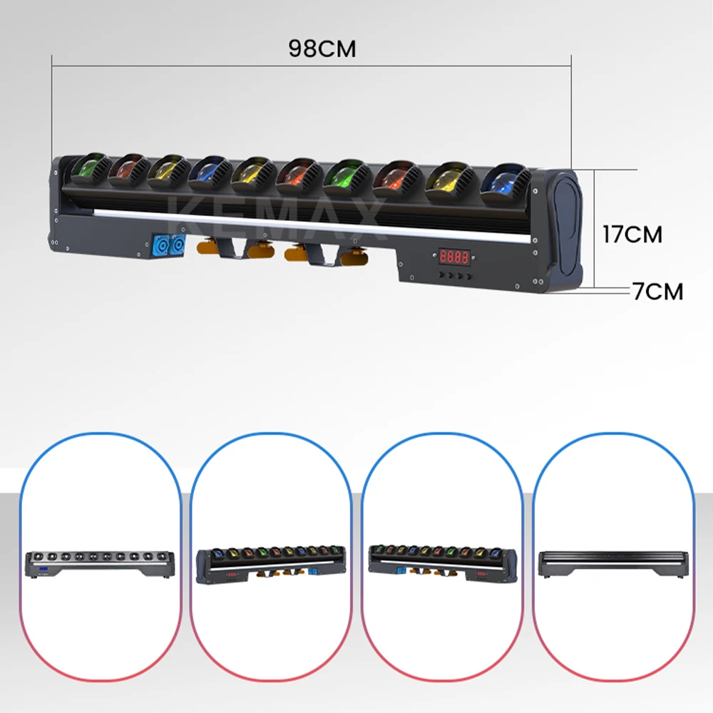 10X40W Wall Washer Light DMX512 LED Beam Moving Head Light Dj Light RGBW Disco Party Stage Effect For Club Home Bar Wedding view 4