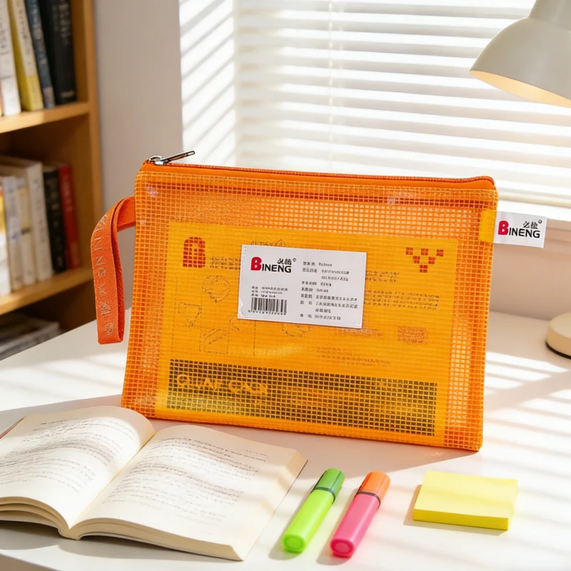 

5pcs Multi Purpose File Storage Bag A4 Document Bag File Folders Waterproof Zipper Folders Storage Bags School Office Supplies