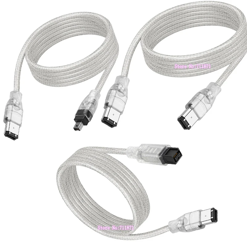 IEEE FireWire 1394 6Pin Male to 4P 6 9 Pin Male Adapter Cable Line 400 800 1394 9Pin 6P 4 Pin Adaptor Line Cord Wire Connector