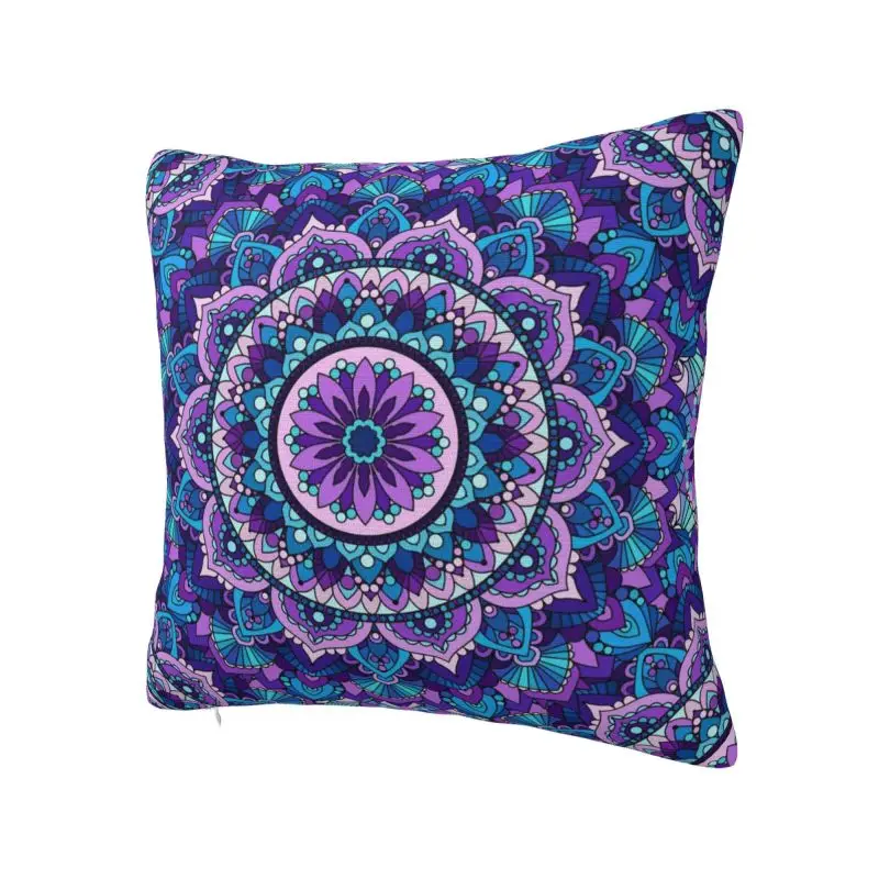 Custom Bohemia Ethnic Mandala Flower Cushion Covers 40x40cm Soft Throw Pillow Case Sofa Chair Square Pillowcase Decoration