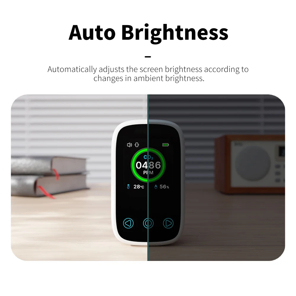 LCD Digital Carbon Dioxide Detector Mini 3 in 1 Air Quality Tester Multifunction CO2 Gas Thermometer Hygrometer NDIR Sensor