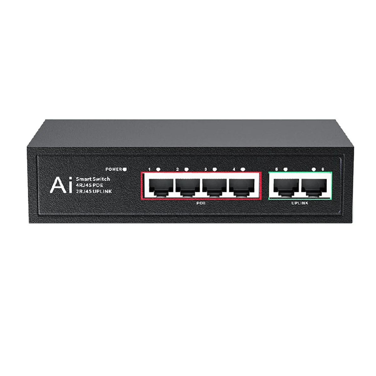 POE Switch 100Mbps محول إيثرنت POE الفاصل IEEE 802.3af/At لكاميرا IP نقطة وصول لاسلكية موزع إنترنت واي فاي الولايات المتحدة التوصيل 6