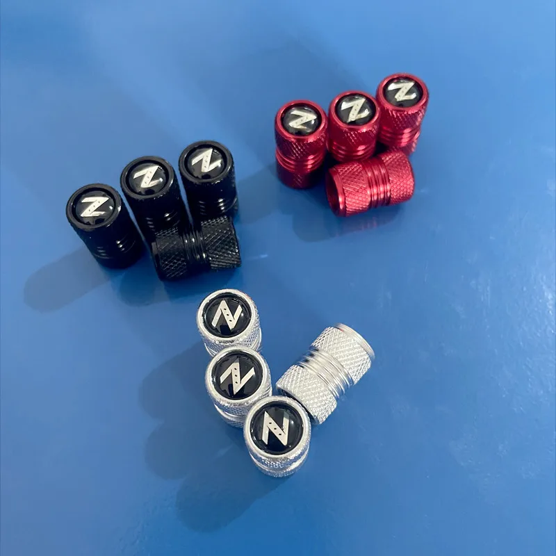 4 Uds. Tapas de válvula de neumático de rueda de coche cubiertas de vástago de llanta de neumático tapa de neumático a prueba de polvo logotipo Z para Nissan Datsun Z accesorios de coche