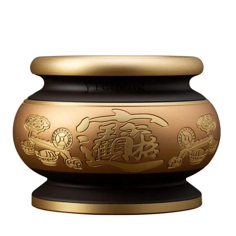 Household Indoor Small Pure Copper Incense Burner Enshrine God of Wealth Joss-Stick Incense Burner