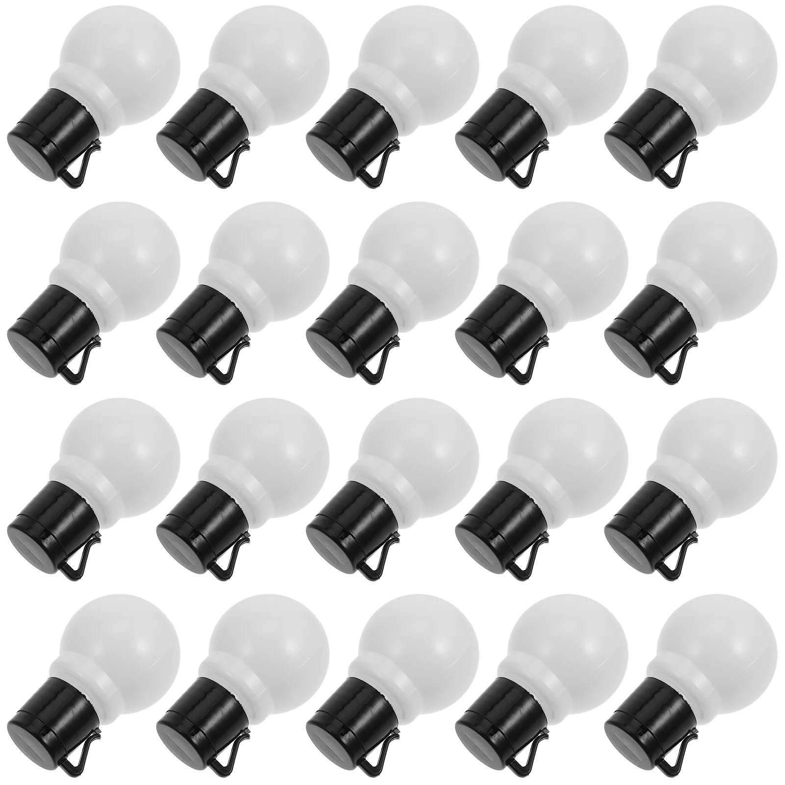 20 Pcs String Light Bulbs Small Globe Decor LED Empty Decoration Plastic Lamp Decors Lights