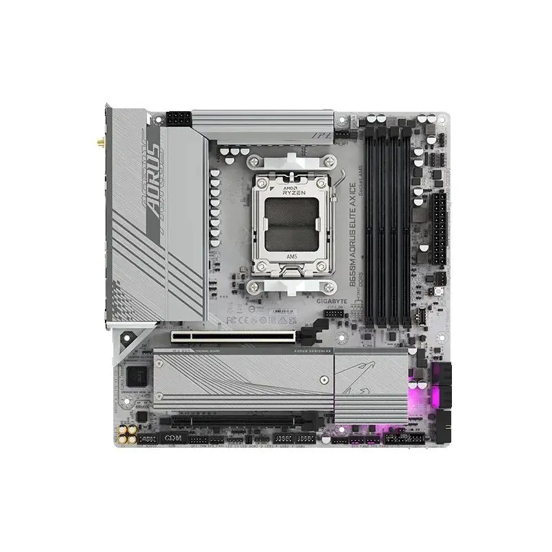 GIGABYTE New B650M AORUS ELITE AX ICE Micro-ATX AMD B650 DDR5 AMD Ryzen 7000/8000/9000 series processors Socket AM5 Motherboard