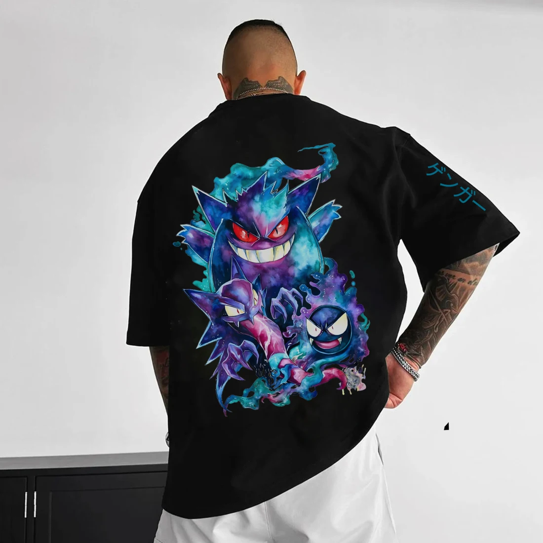 Summer Anime Pokémon Cosplay T-Shirt Cotton Short Sleeve Tops Casual Loose Retro T-Shirt Men Women Family Matching Outfits Tops view 6