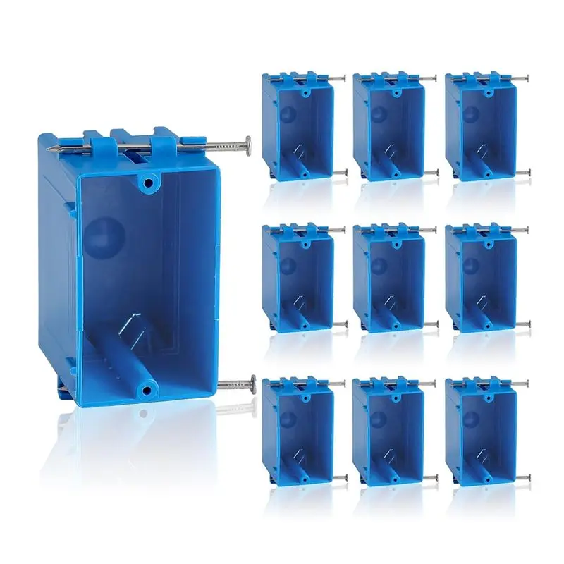 

Desired-10 Pack Single Gang Electrical Box Switch/Outlet Box For Residential Commercial Job Applications