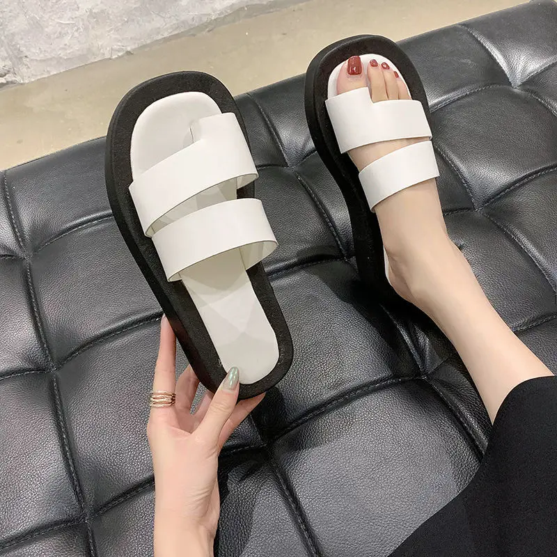 2023 Non-slip Outer Beach Sandals Women\'s Slippers Summer Color Matching Platform Ladies Sandals Herringbone Flip Flops Women