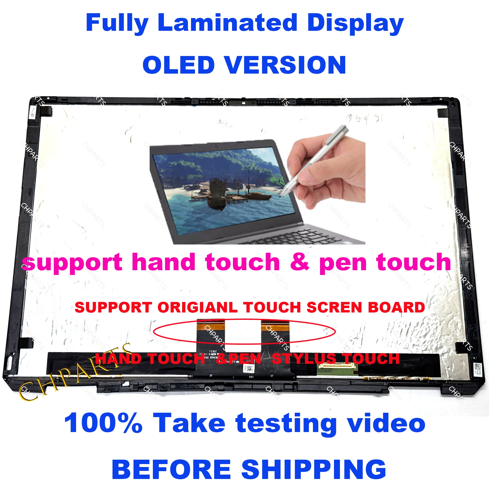 

16" OLED ATNA60YV01 for HP spectre x360 16-F 16t-F 2-in-1 LCD Touch Screen Replacement Assembly M83491-001 Display Panel
