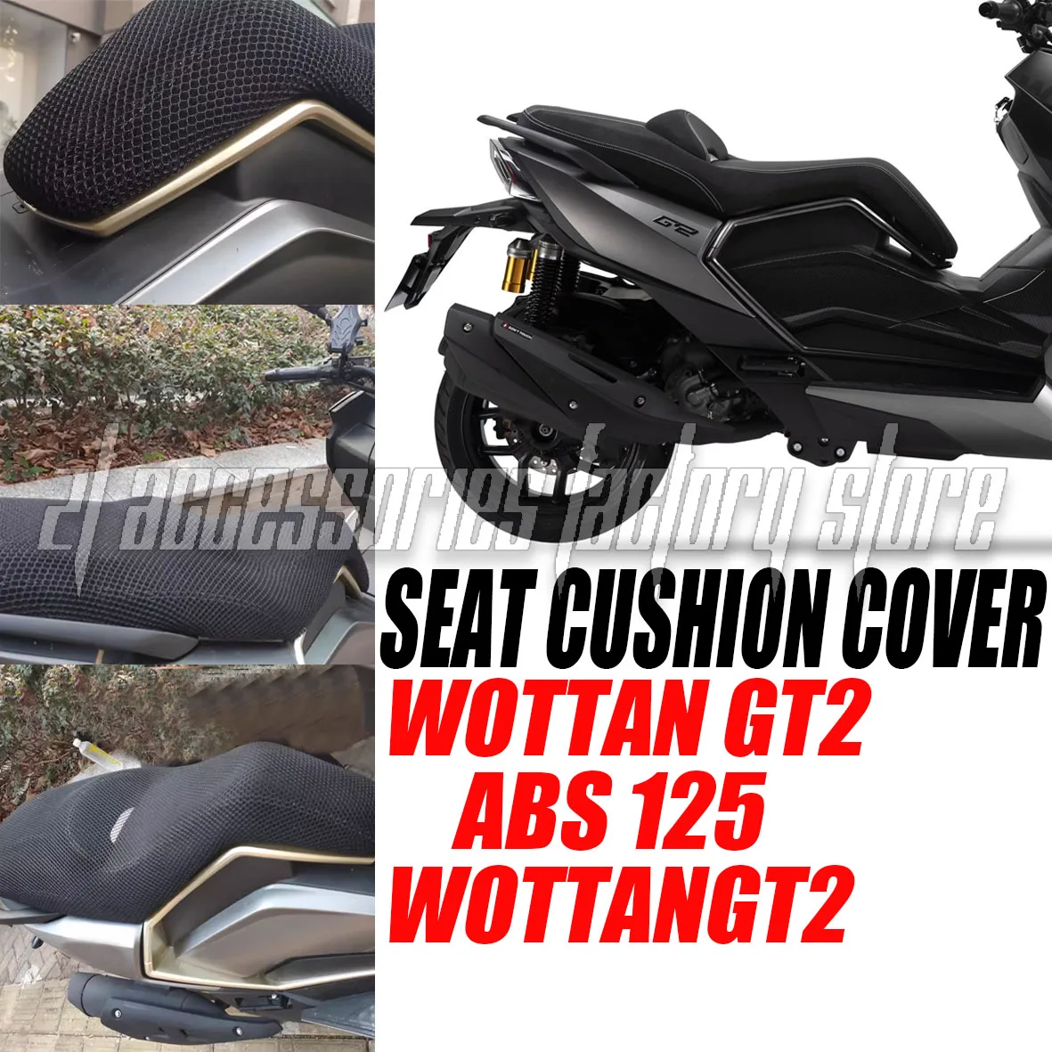 

Accessories fit Wottan GT2 ABS 125 Wottan GT2 Motorcycle Seat Cover Breathable Seat Cover Protector Pad Brand New
