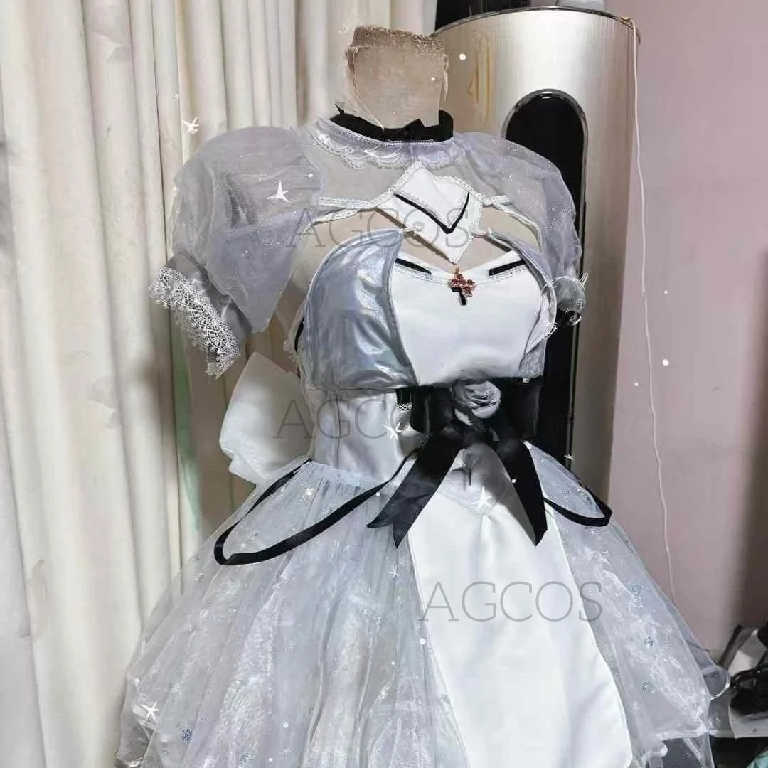 AGCOS Custom Size Nikke Cosplay Costume Cinderella Crystal Princess Nikke Cosplay Uniforms Dress Costumes Customized