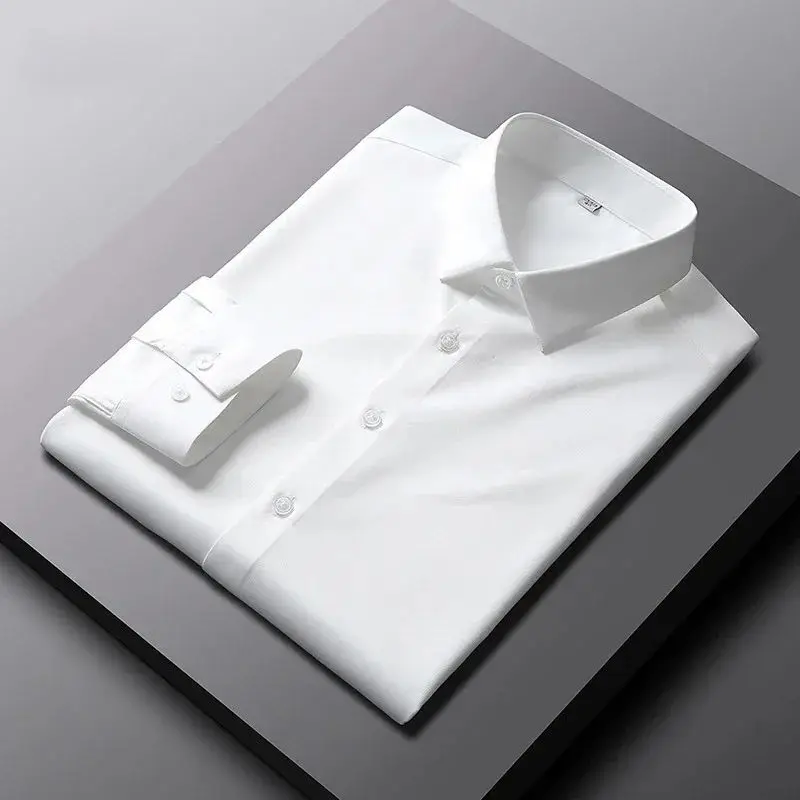 Men's Casual Fashionable Long Color Shirt PU Leather Thickened Fleece Mid-aged And Elderly Suitable Nine-point Sleeve  Co...