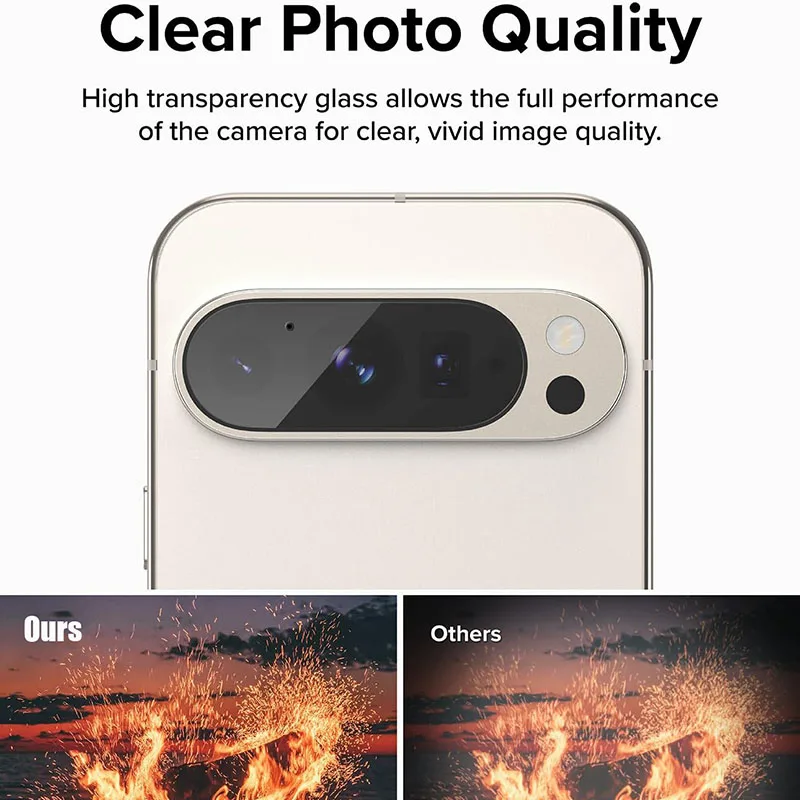 Back Rear Camera Lens Protector for Google Pixel 9 Pro XL Pixel9 Pixel9Pro Cover Screen Protector Lens Tempered Glass Ring Film