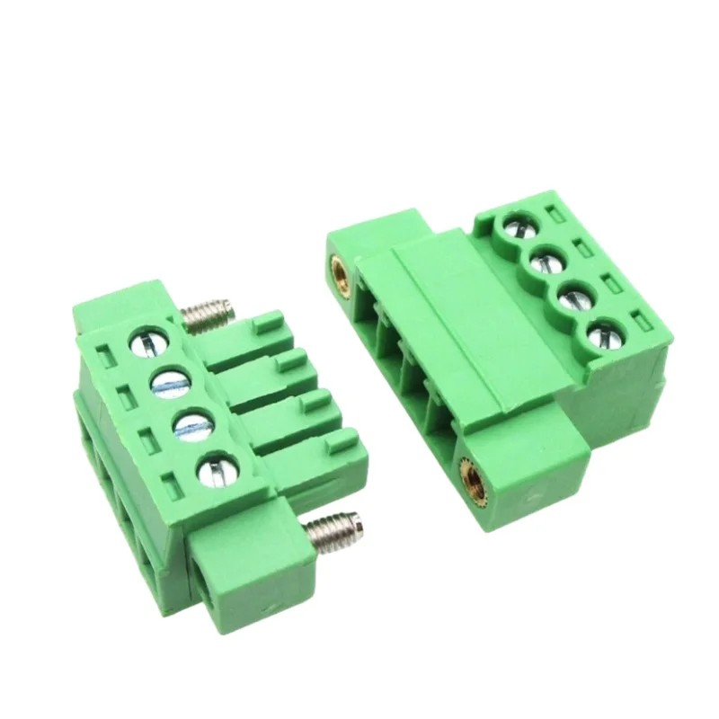 5Sets 15EDG 3.81 2/3/4/5/6 Pin Solderless Butt Screws Secure Terminal Block Connector 3.81MM Pitch Plug + Pin Header Socket