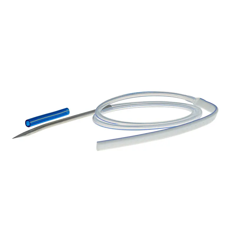 BamuCare 5PCS/10PCS Wound Drainage System Silicone Reservoir and Flat Perforated Drain with Trocar for Wound Drainage Surgical