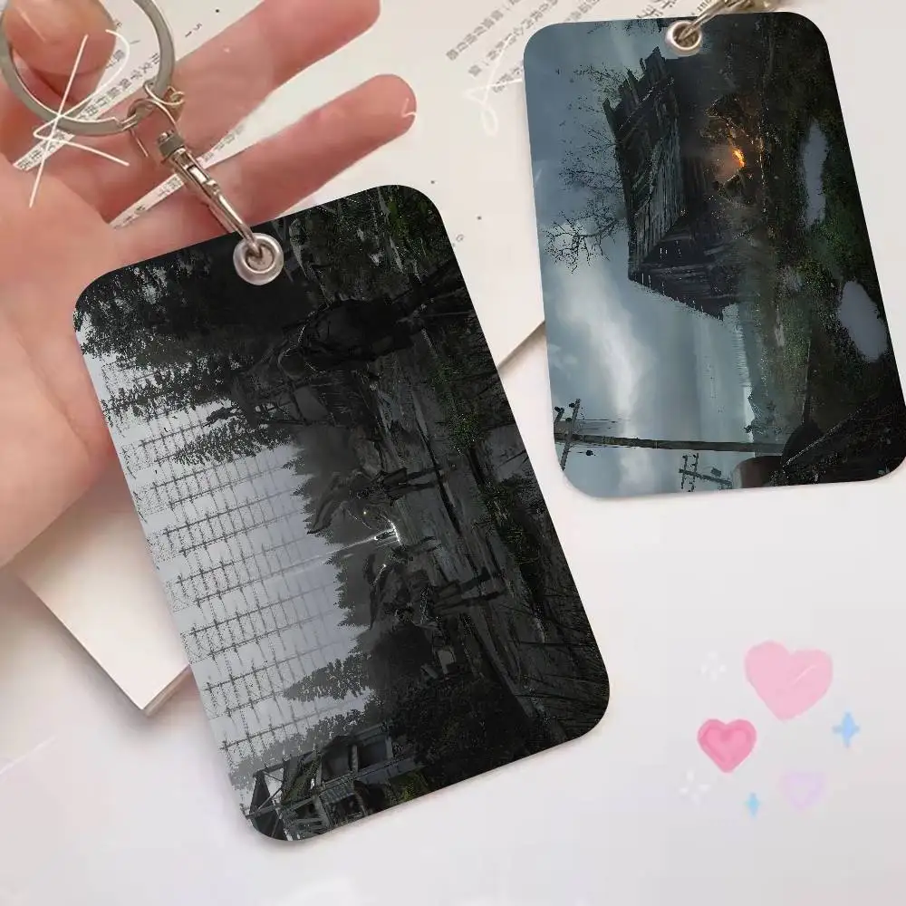 Cool Post‑Apocalyptic Wasteland Pattern Card Holder S.T.A.L.K.E.R 2 Game Art PU Card Holder Wallet For Bank Credit Debit Cards