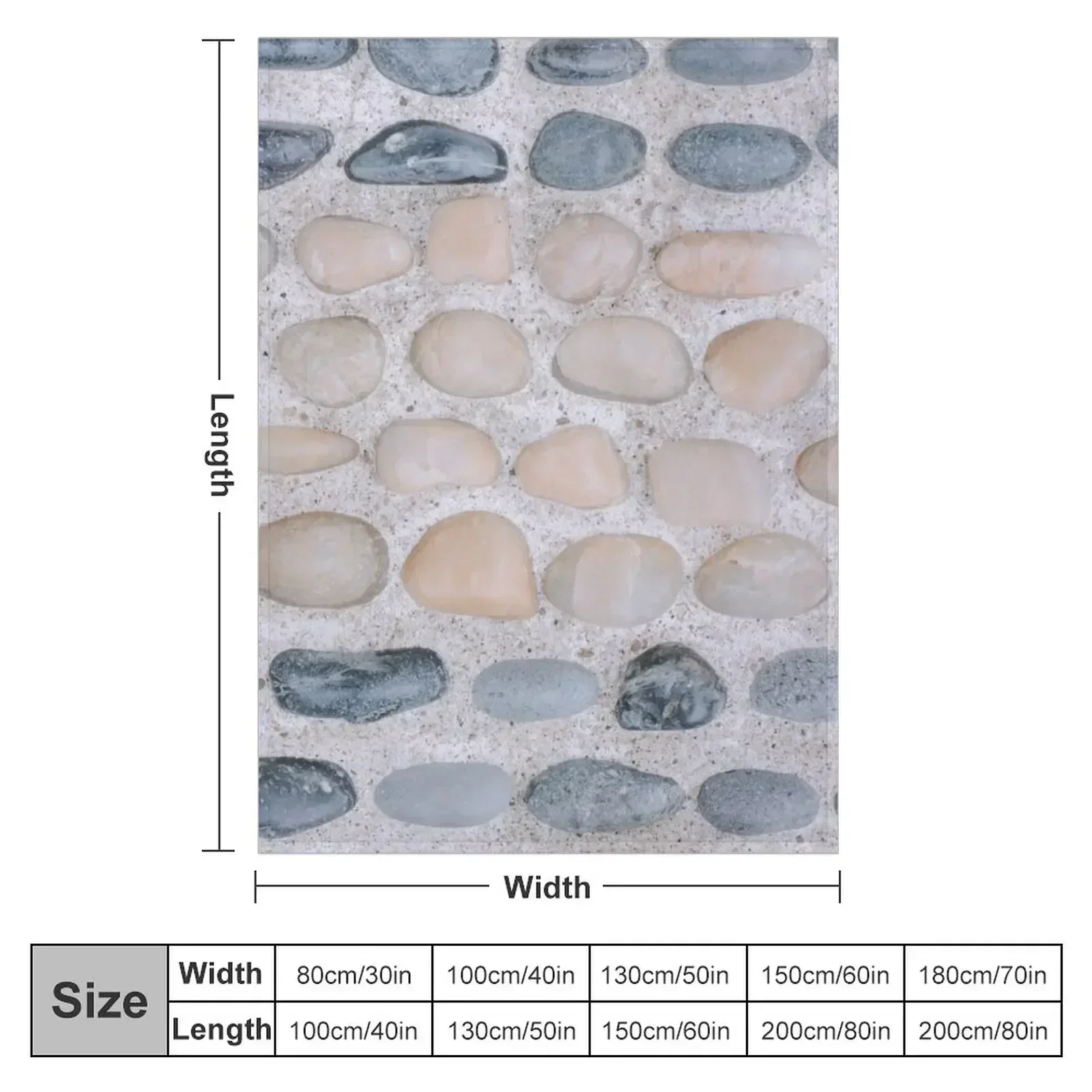 Pastel Pink and Blue Pebbles on the Sand - Colorful Stones Collection - Cool for the Summer SPA Throw Blanket anime Blankets
