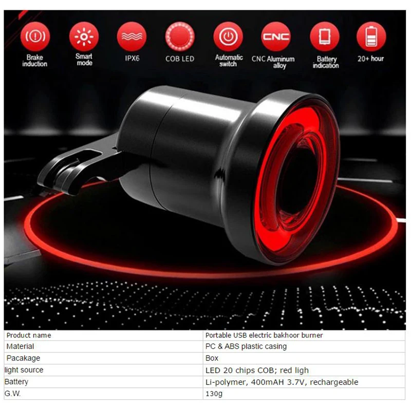 New XLITE 100 Cycling Bike LED Rear Light Tail Flashlight USB Rechargeable COB Smart Brake Lamp