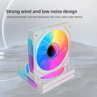 LDPCSJ PRISM 4 PRO 120mm PC Case Fan Equipped with ARGB Controller, 4-Pin PWM Silent Cooling Fan,12V 3Pin Addressable ARGB,45.2CFM High Airflow 600-1500RPM Synchronizable RGB Fan for Gaming Desktop Water Cooling Computer Chassis 2