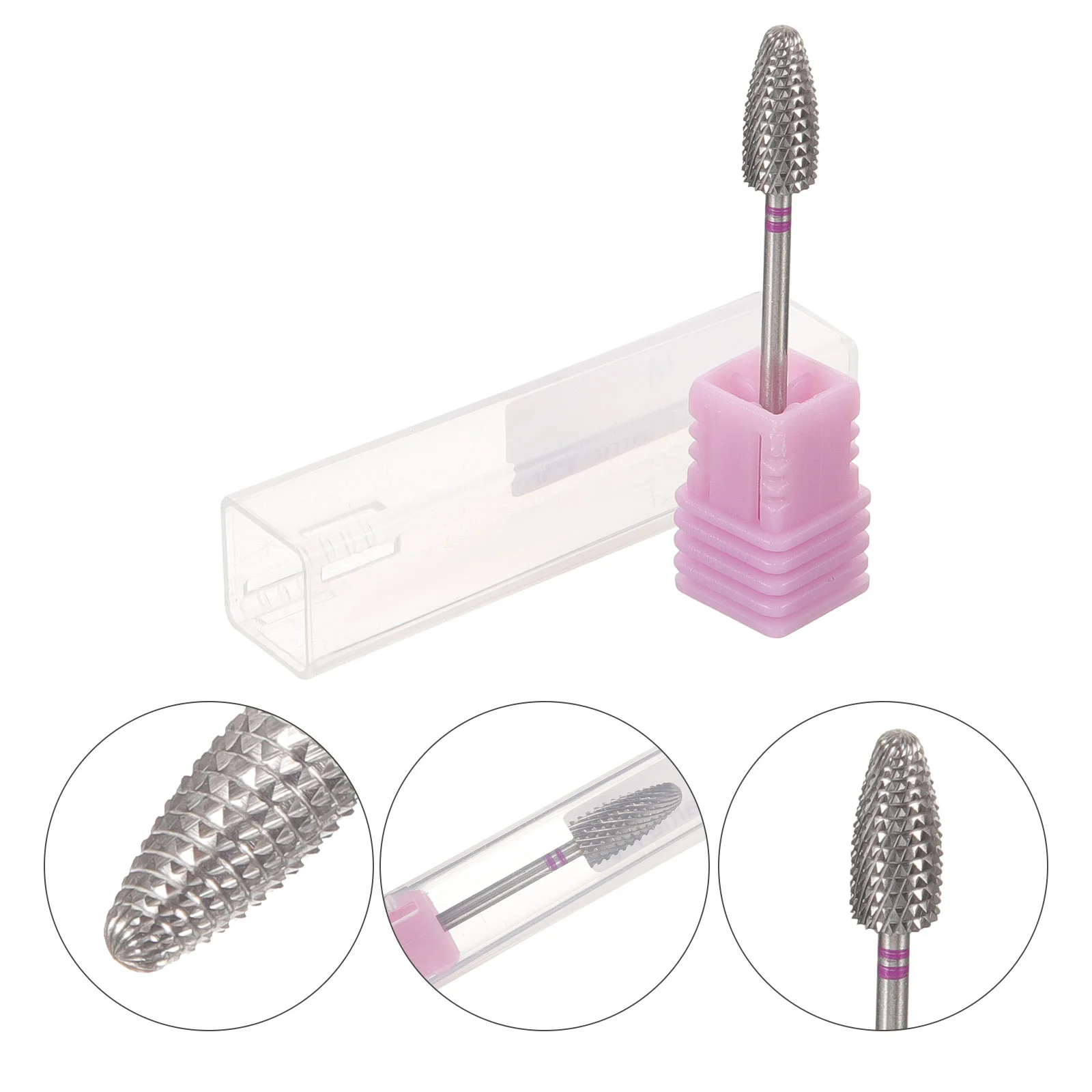 Two-way Nail Removal and Grinding Head Black Polish Manicure Drill Bits for Cuticle Clean Nails Cleaner Tungsten Steel Baby