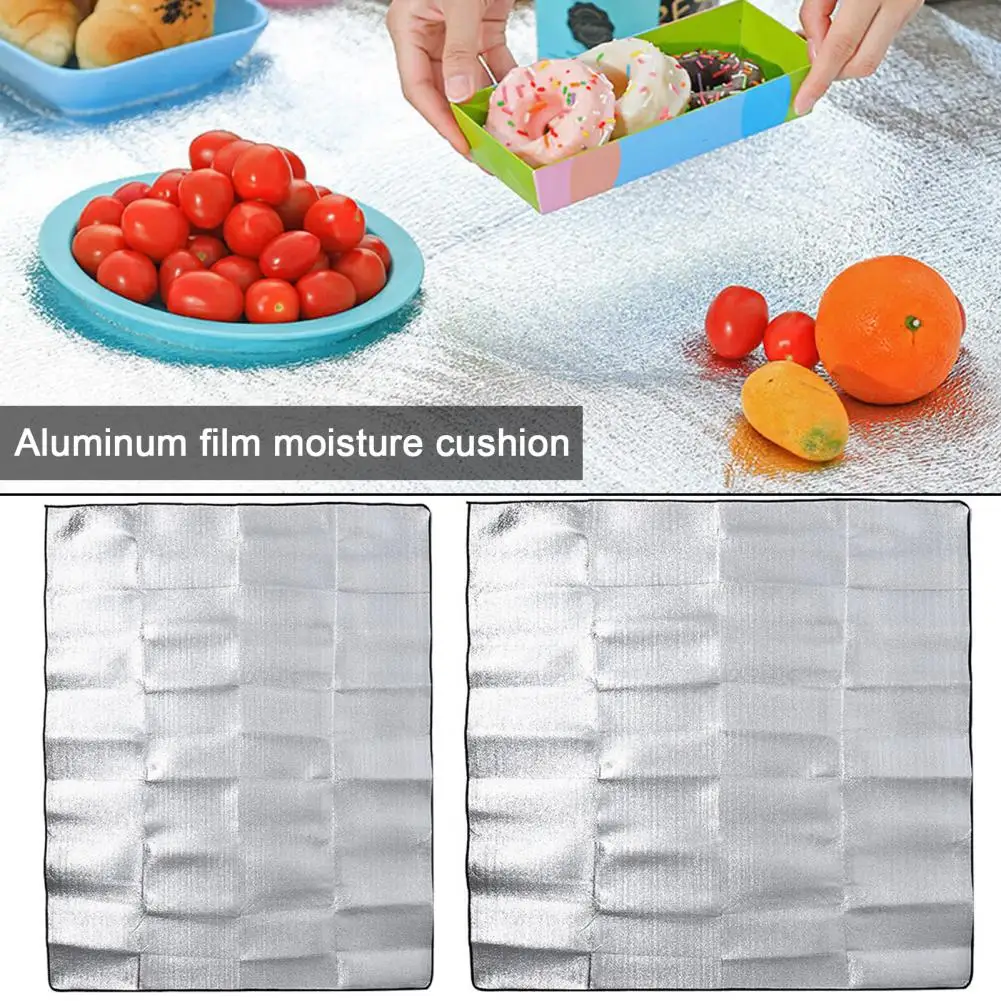 Aluminum Foil Picnic Blanket Double-sided Outdoor Moistureproof Insulating Mat Rectangle Square Foldable Beach Camping Tent Pad