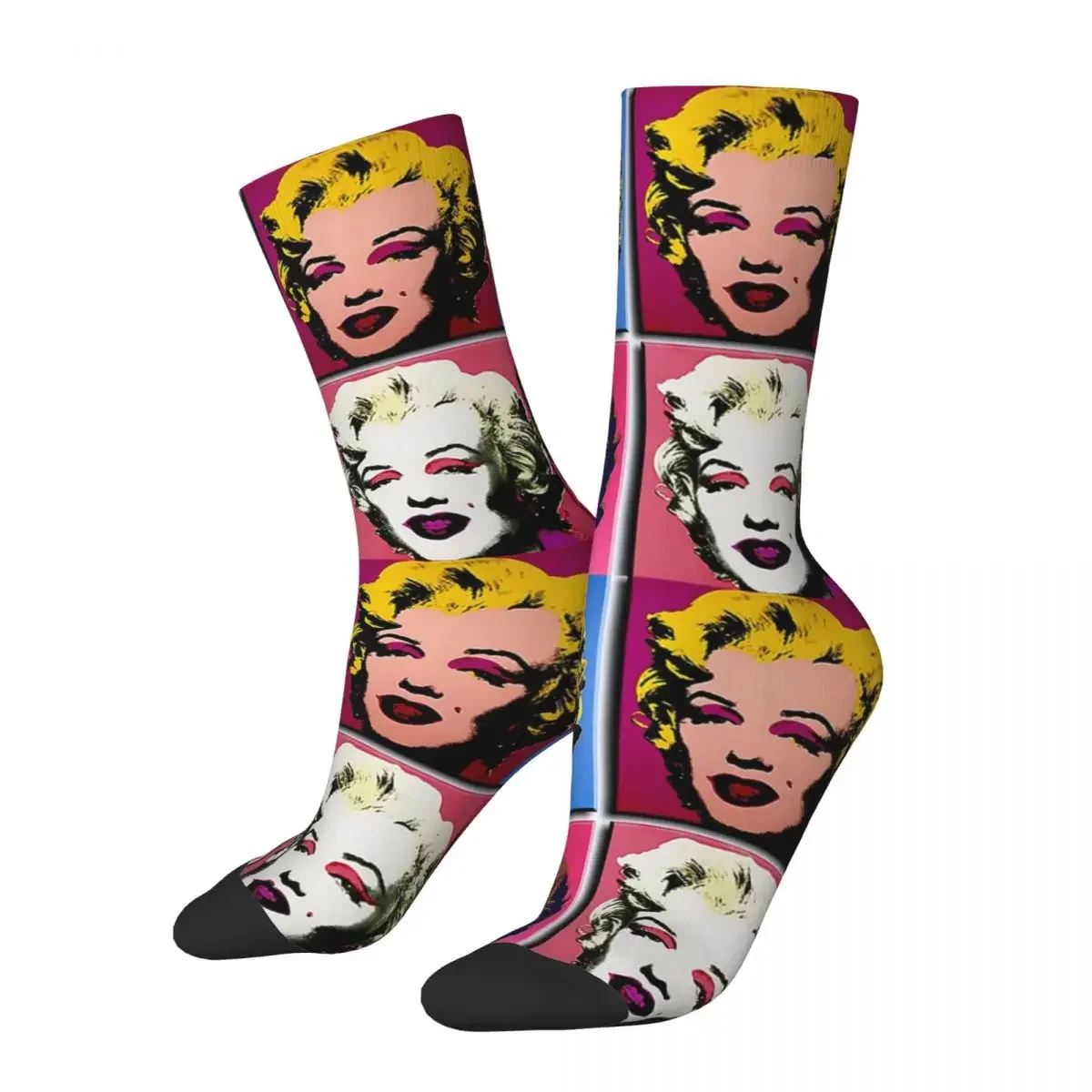 

Marilyn Abstract Art Deco Pop Art Print Socks Harajuku High Quality Stockings All Season Long Socks for Unisex Christmas Gifts