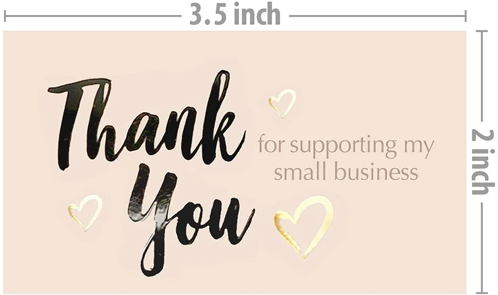 10-50Pcs Pink Thank You For Supporting My Small Business Card For Small Shop Gift Decoration Card For Small Business Labels