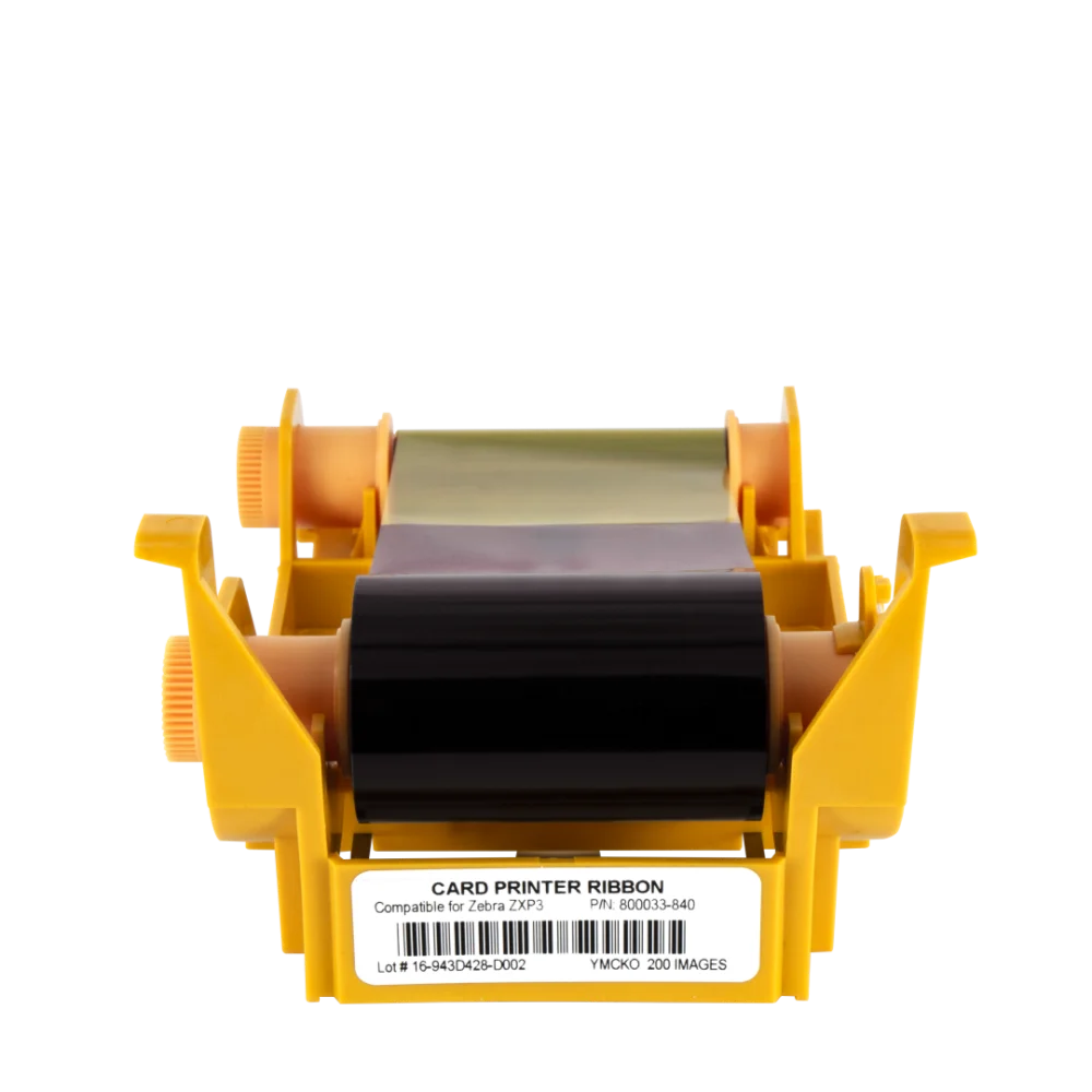 compatible zebra color ribbon cartridge 800033-840 YMCKO 200 prints for zebra ZXP Series3 card printer