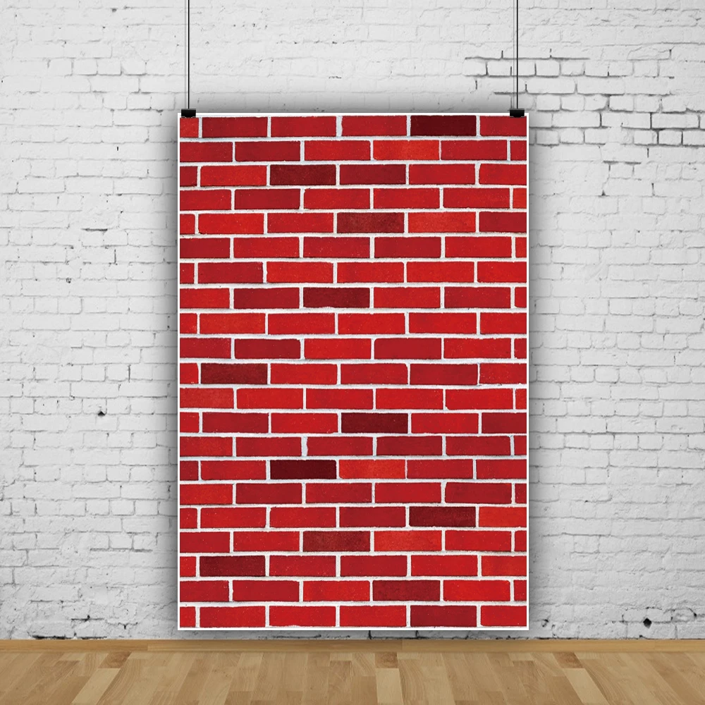 

Magical Red Brick Wall Kids Portrait Backdrop Photography Vintage Cross Station Abstract Newborn Baby Shower Photo Backdrops