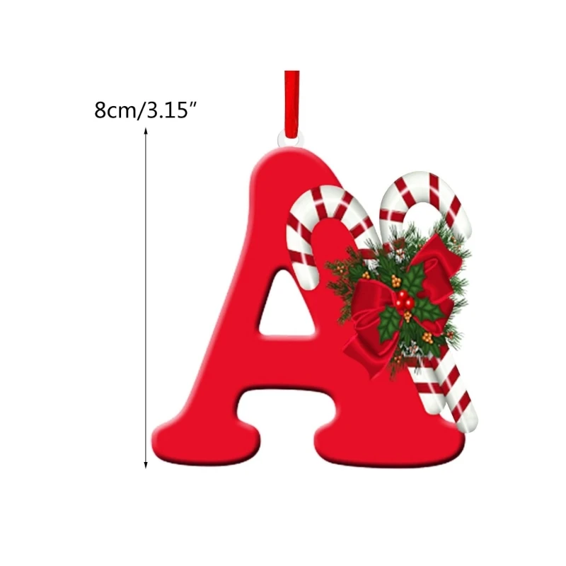 26 حرف شجرة عيد الميلاد تزيين مُثبت ، شجرة عيد الميلاد الحلي شخصية عيد الميلاد الحلي ForXmas ديكور 1 قطعة دروبشيب