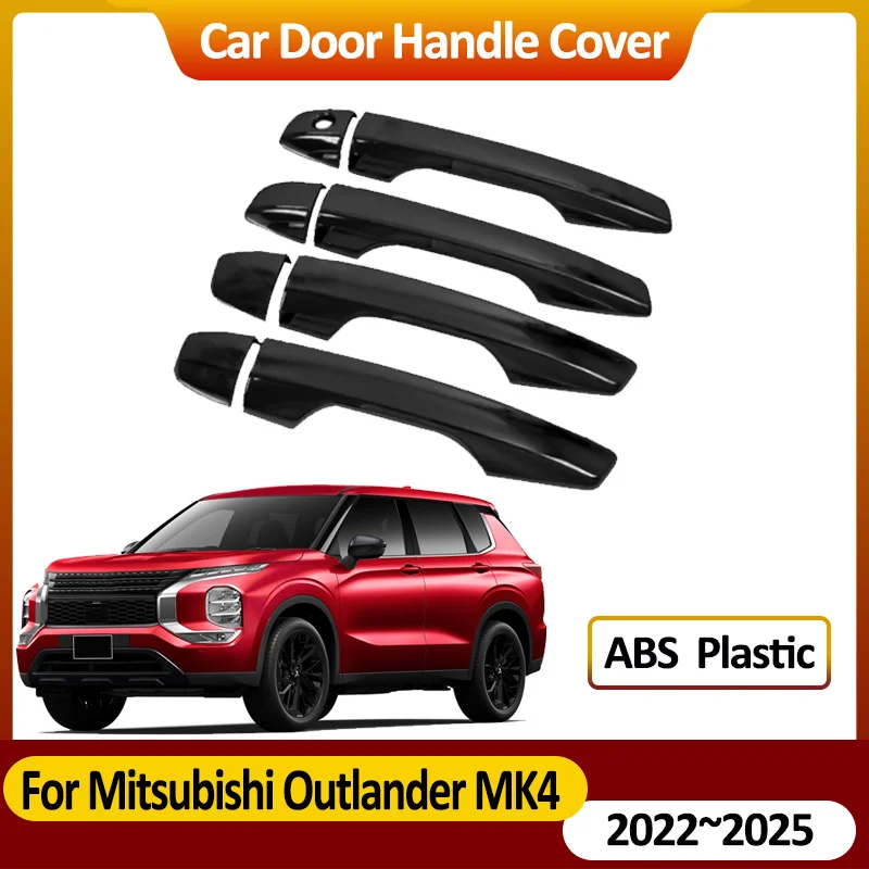

Накладки на ручки дверей для Mitsubishi Outlander MK4 2022-2025 (левый руль), хромированные, люкс, декоративные, наклейки, отделка