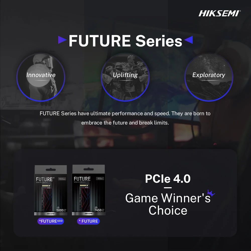 

HS-SSD-FUTURE Внутренний твердотельный накопитель Eco M.2 NVMe (PCIe 4.0) | Максимальное считывание 5000 МБ/с, емкость 512 ГБ/1 ТБ — работает с PS5, ПК и ноутбуками